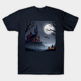 Edge of Darkness - Spooky Waterside House T-Shirt